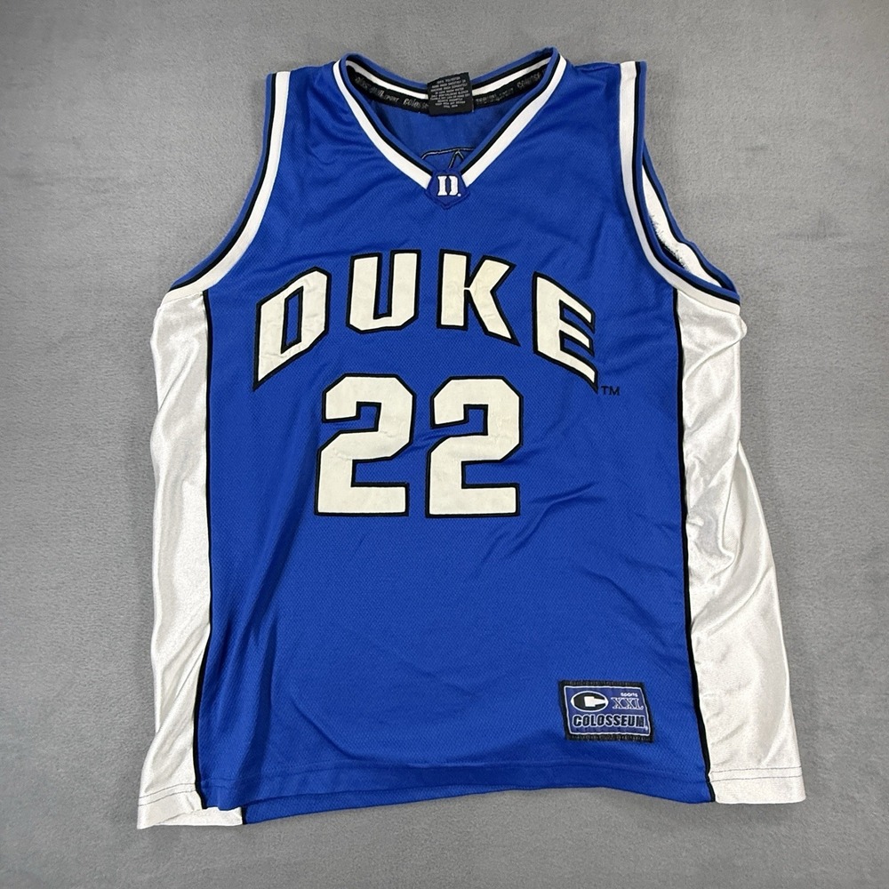 Vintage Duke University Basketball Jersey XL Colosseum Blue #22